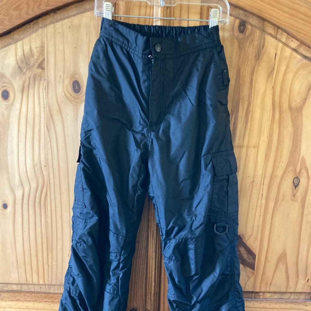 Kids Rawik black nylon snow ski pants size S